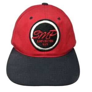 SMP Enforced SSS Snapback Cap Red One Size Adjustable Embroidered Headmaster